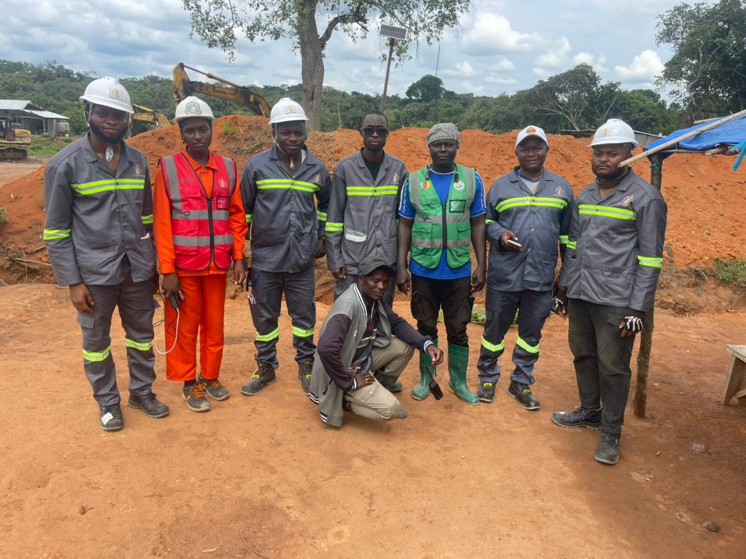 MOUHDJAF mining site crew at an exploration camp
